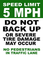 Traffic Spikes warning sign